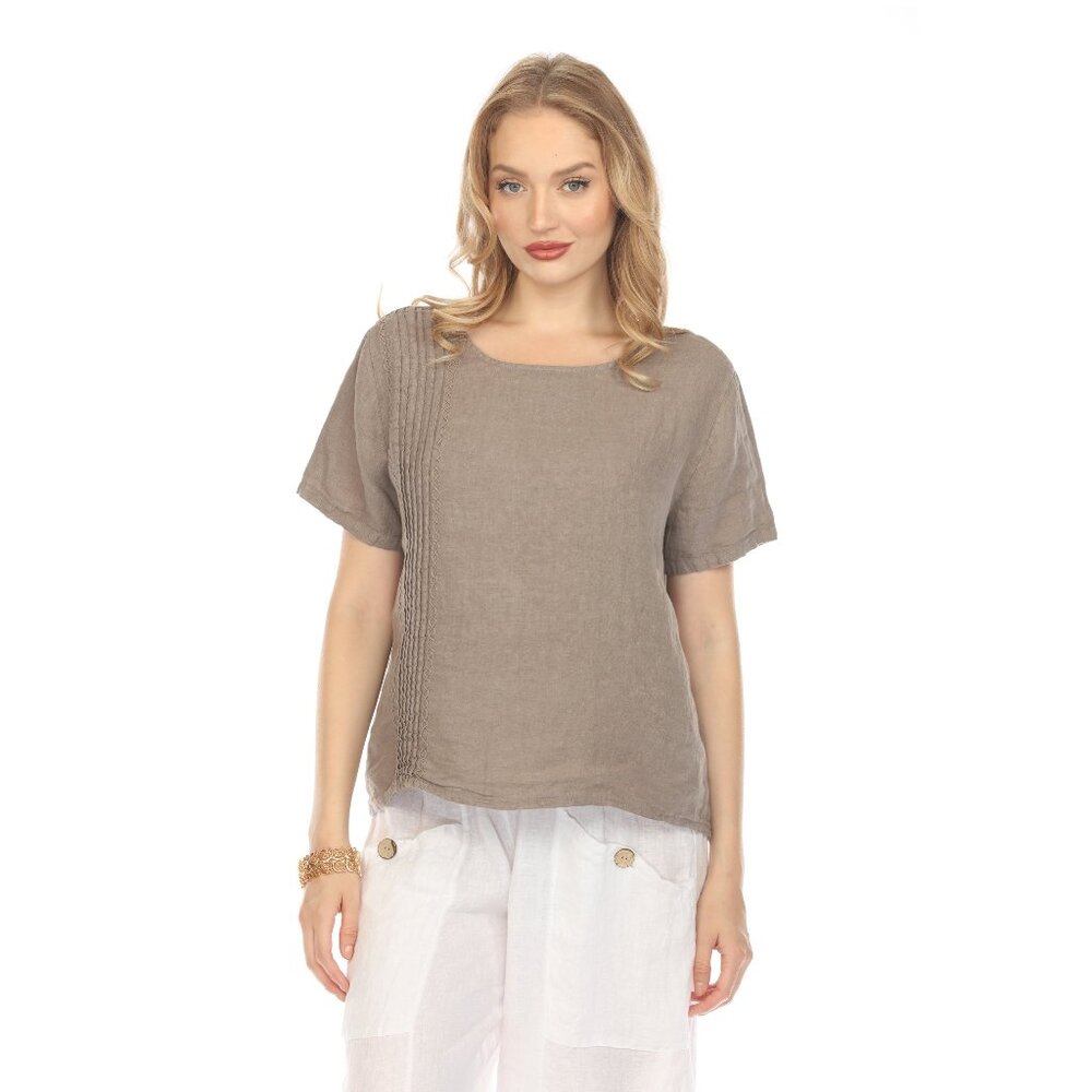 Taupe Side treaded design plain top